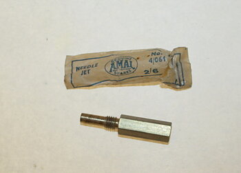 Needle jet M-26164 Amal Husqvarna 175cc 281 Drömbågen HVA 250ohv 350sv NOS