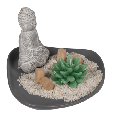 Buddha, Zen garden med ljus - 2