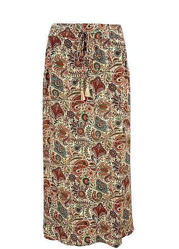 Black Colour-  Luna Bias Skirt W/Pockets Desert Haze