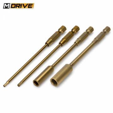 M-DRIVE Power Tool Bits Set 2+2.5 Straight Hex & 5.5+7mm Nut driver