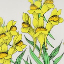 エステリ・トムラ  Botanicaシリーズ  黄色の花  陶板  Wall Plaque  1982年   13 cm