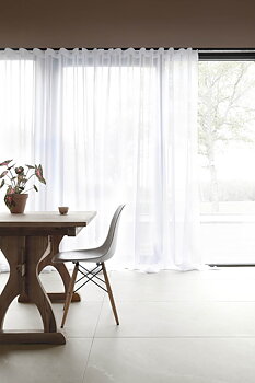 Gardin Mimmi recycled på dubbel bredd Vit Höjd 250 cm