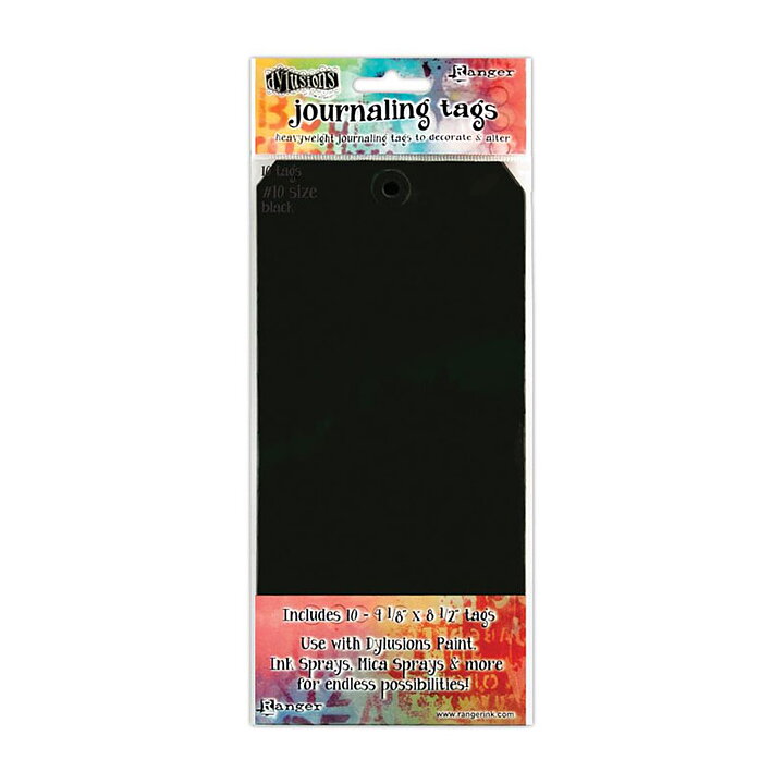 Ranger Dyan Reaveley's Dylusions Journal Tags - Black