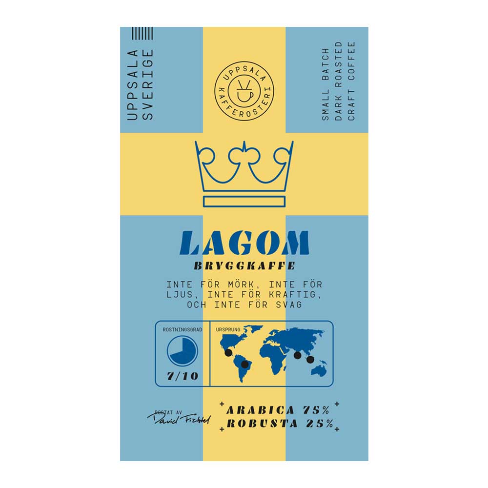 Uppsala Kafferosteri - Lagom - Mörkrostade kaffebönor - 500g - 2