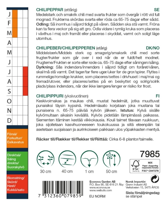 7985 Chili  Capsicum frutescens - 2