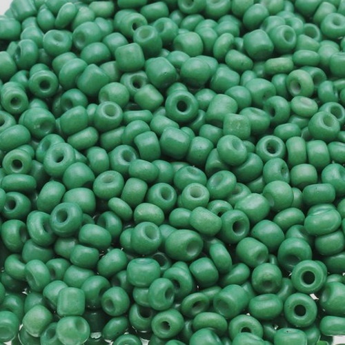 Seed beads 6/0 grön opak