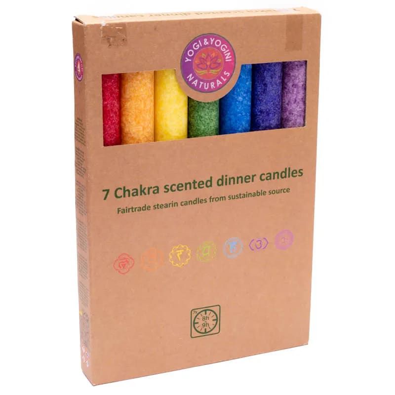 Doftande middagsljus chakra set med 7 -  21X2.2 Cm - 2