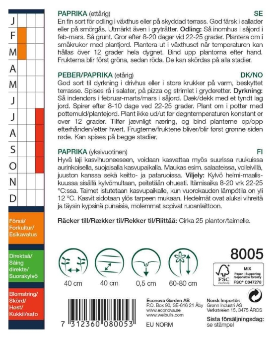 8005 Paprika (blandning)   Capsicum annuum - 2