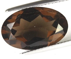 Piedra preciosa de cuarzo ahumado perfecto ovalado grande de 8,27 ct