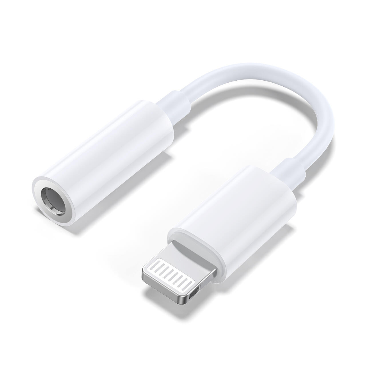 SiGN Lightning till 3.5mm AUX Adapter - Vit - 2