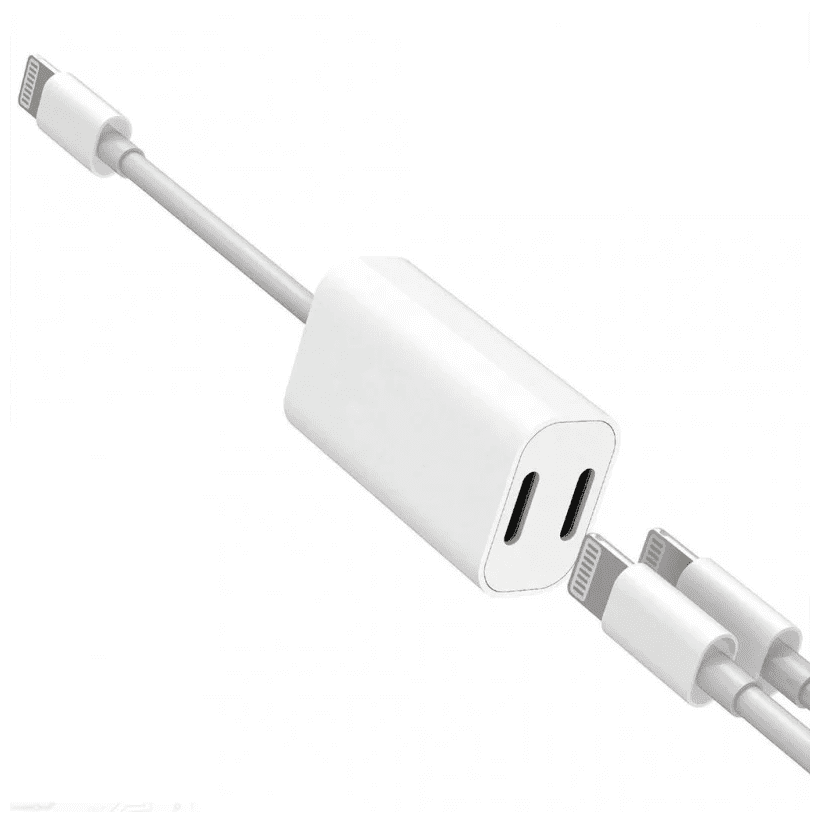 SiGN iPhone 7/7Plus Lightning Adapter för laddning & earpods, 5V, 1A, 10cm - 2