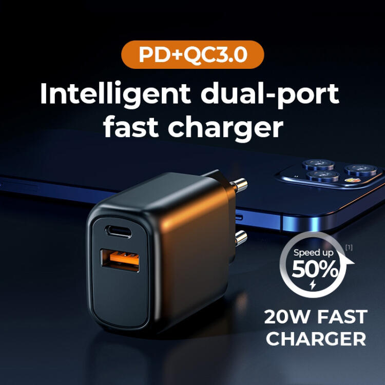 SiGN Snabbladdare USB & USB-C, PD & Q.C3.0, 3.5A, 20W - Vit - 3