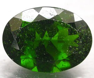 Diópsido de cromo ruso natural raro de lujo grande de 3,79 ct