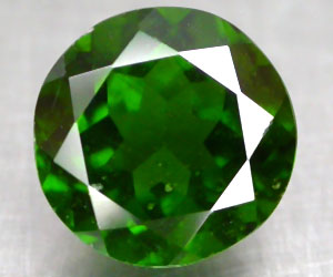 2,35 ct, lujosa, grande, 8,1 mm, redonda, rara, cromo diópsido ruso - 3