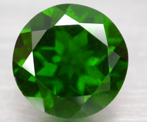 2,02 ct grande 7,9 mm redondo lujoso diópsido de cromo ruso natural - 3