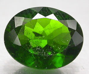 Piedra preciosa de diópsido de cromo ruso natural rara grande de 2,41 quilates