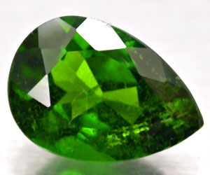 Diópsido de cromo ruso natural en forma de gota grande de 2,07 quilates - 3
