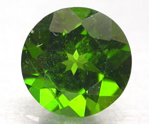 Diopsido de cromo ruso natural genuino redondo de 6,7 mm de lujo de 1,04 quilates