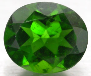 Diópsido de cromo ruso genuino raro natural de lujo de 1,08 ct