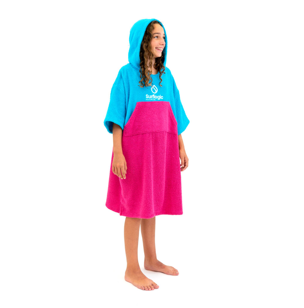Surflogic junior poncho cyan and pink - 2
