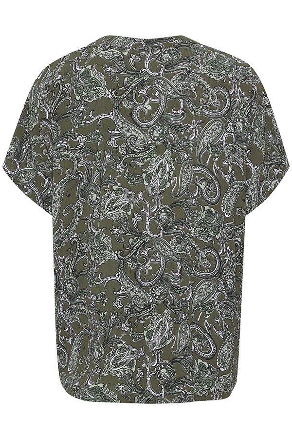Kaffe - Evity Amber Blouse Green Paisley Print - 2