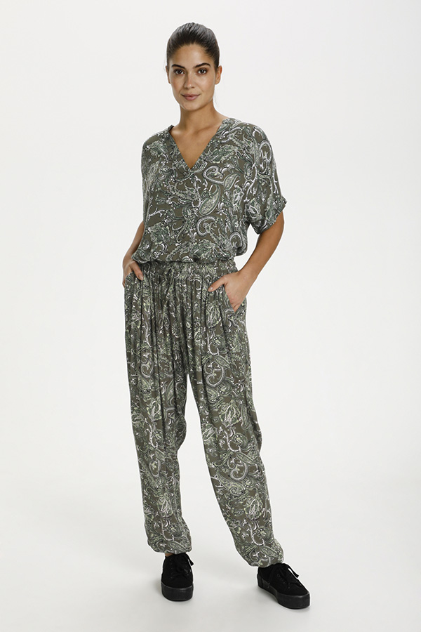 Kaffe - Evity Amber Blouse Green Paisley Print - 3
