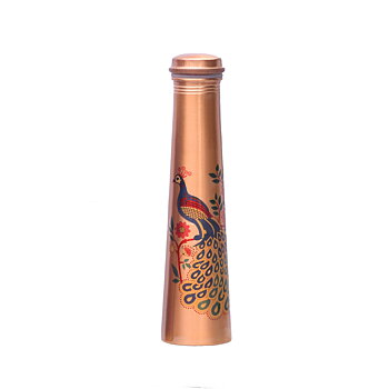 Kopparflaska  750 ml Påfågel