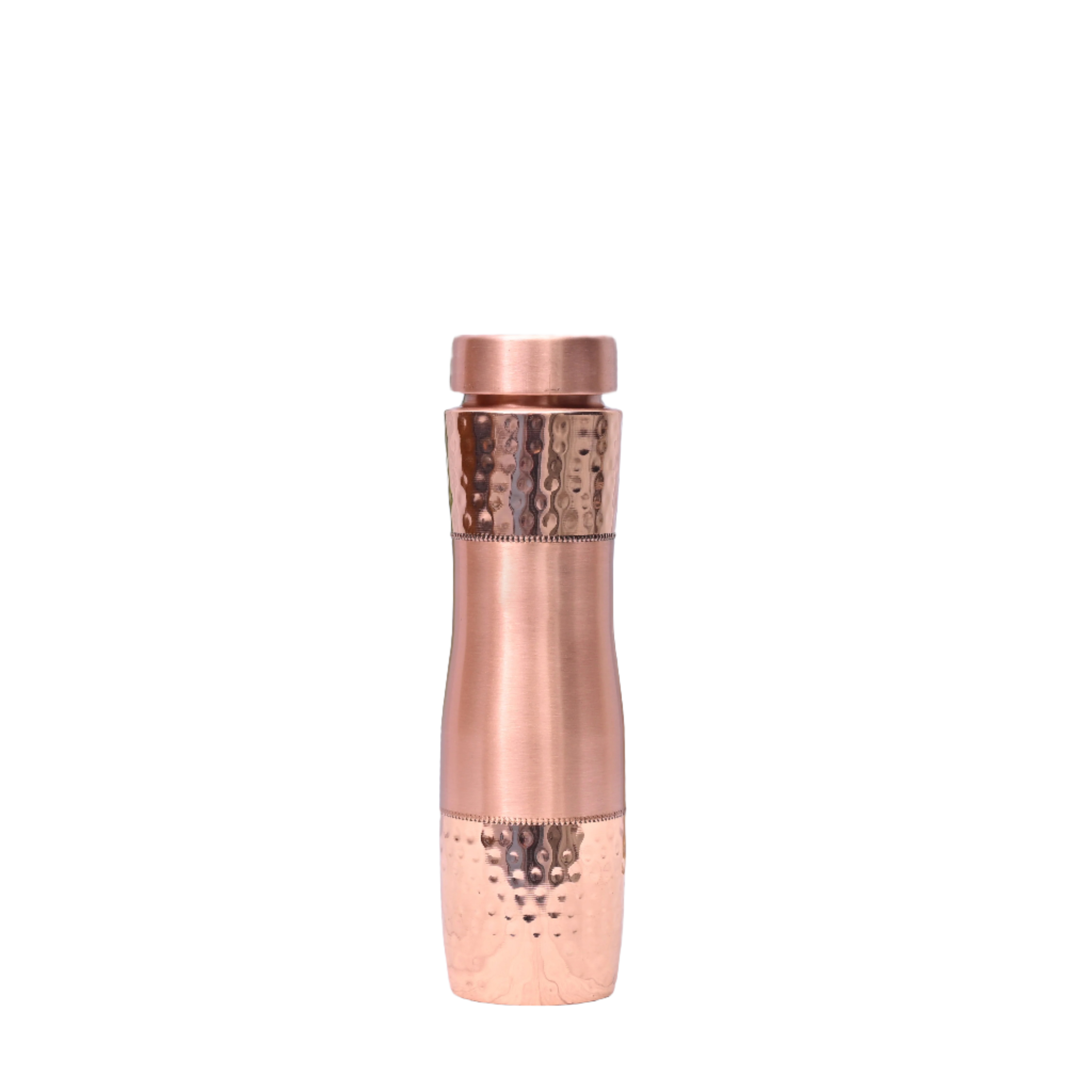 Flaska (kurvformad) av koppar 950 ml Halvt hamrad