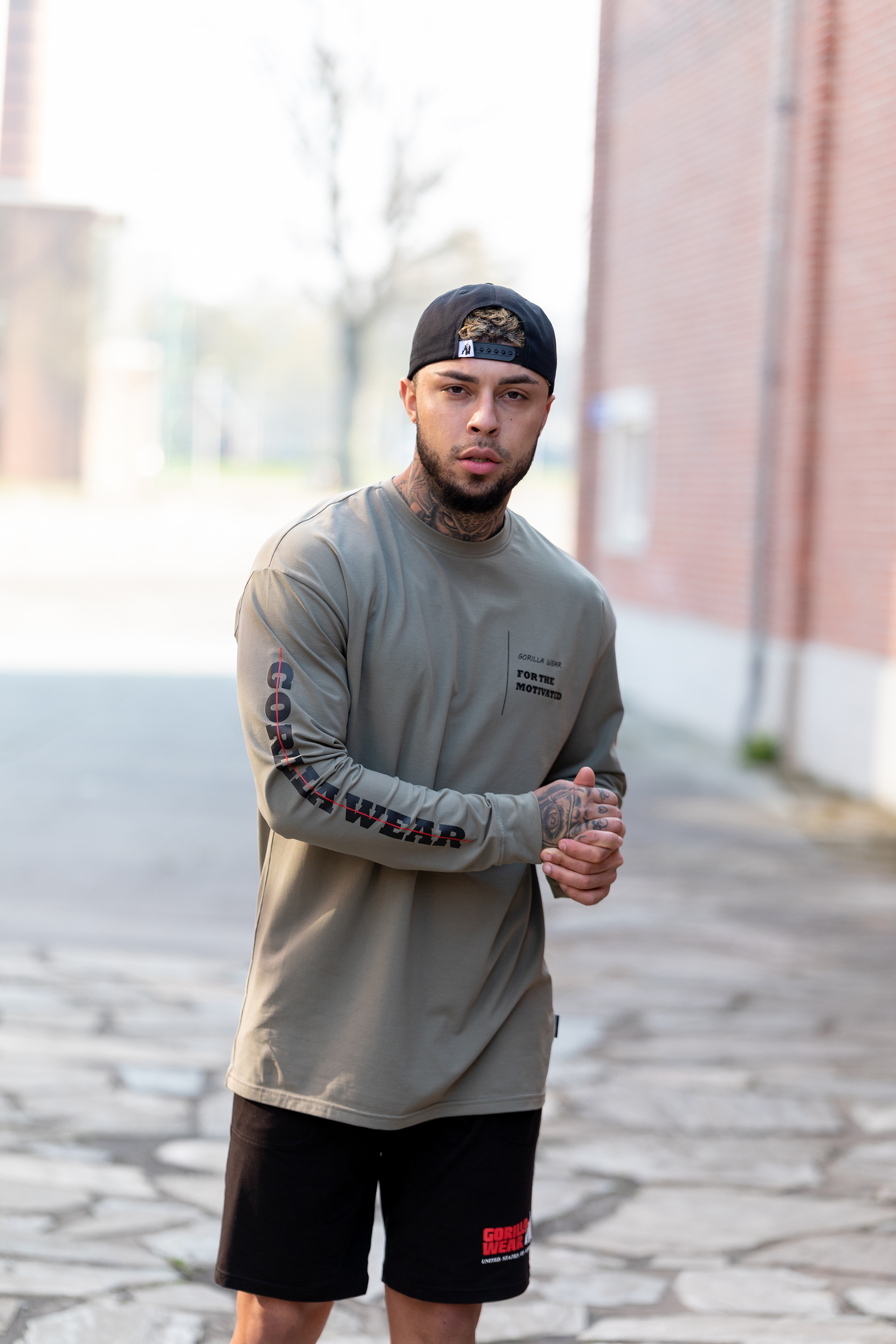 Boise Oversized Long Sleeve, army green - 16