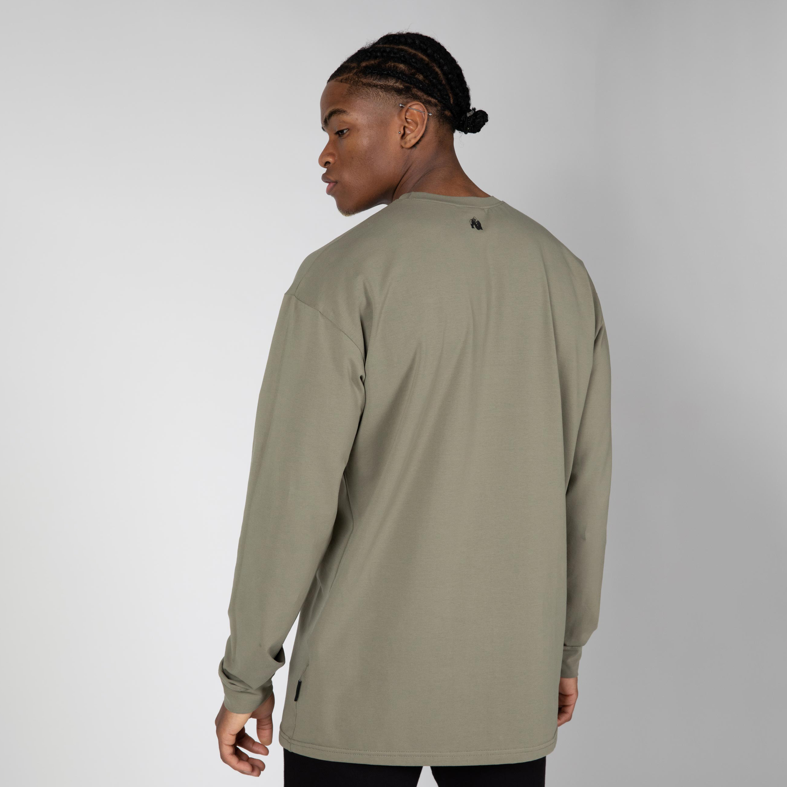 Boise Oversized Long Sleeve, army green - 2