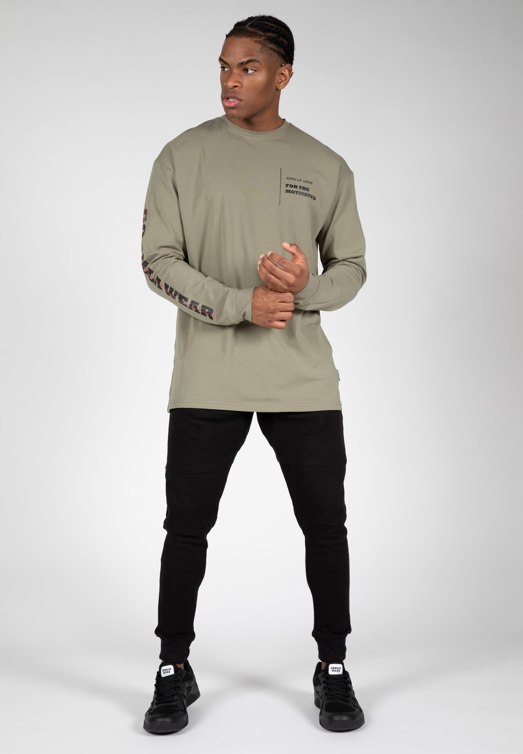 Boise Oversized Long Sleeve, army green - 8