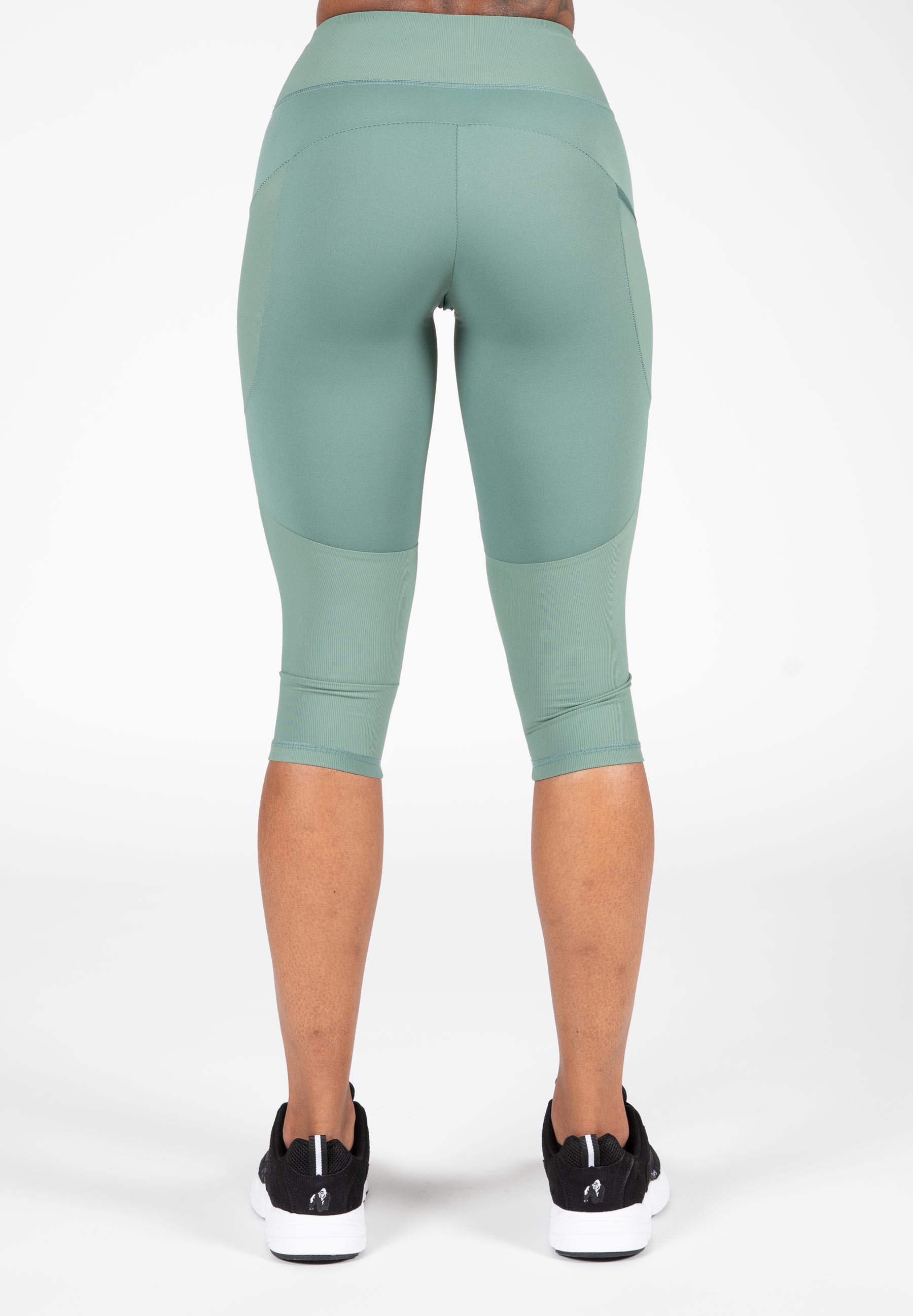 Monroe Cropped Leggings, army green - 5