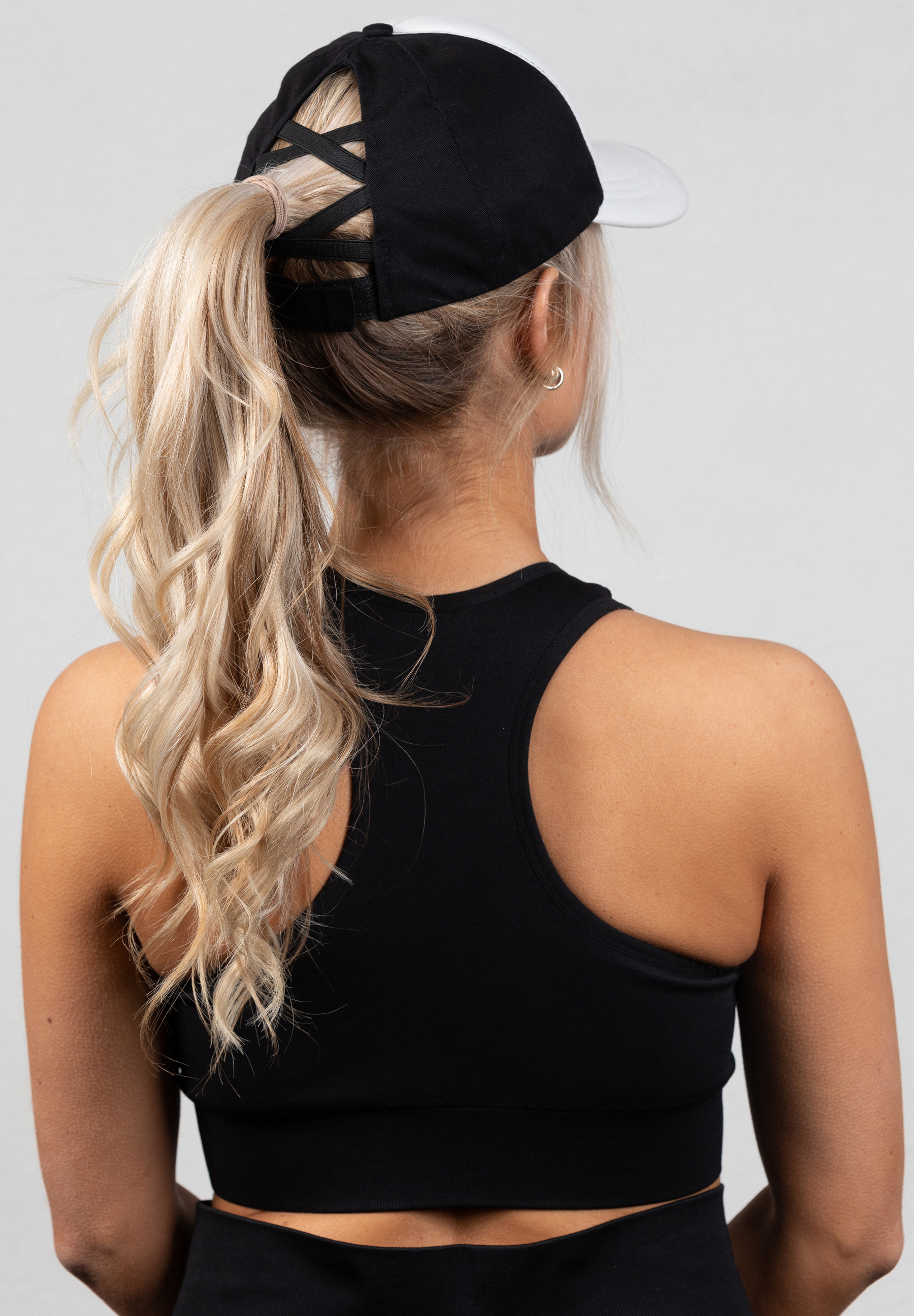 Sharon Ponytail Cap, white/black - 7