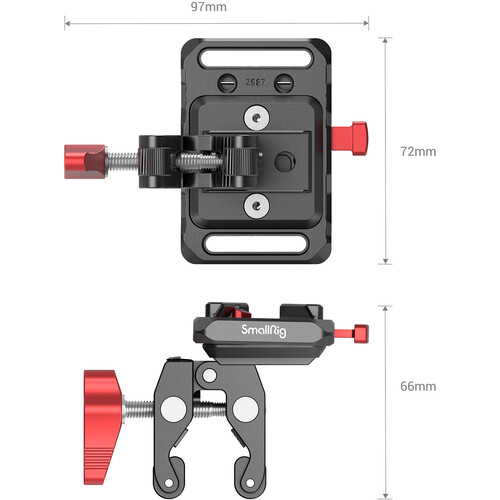 SmallRig Mini V-Lock Battery Plate 2989 with Claw-Shaped Clamp 2989 - 2