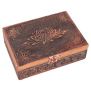 Tarotlåda Lotus kopparfärg