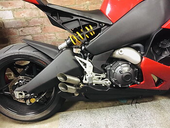 APH (Alan Hawkes) by NCCR Slip-on DUAL EXIT exhaust EBR 1190 RX/SX
