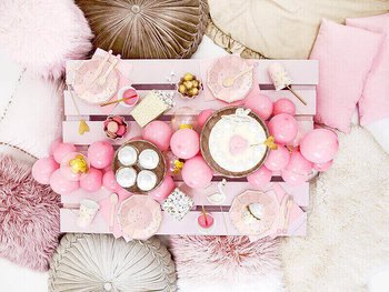 MINIBALLONGER | 10-pack | Godis rosa metallic