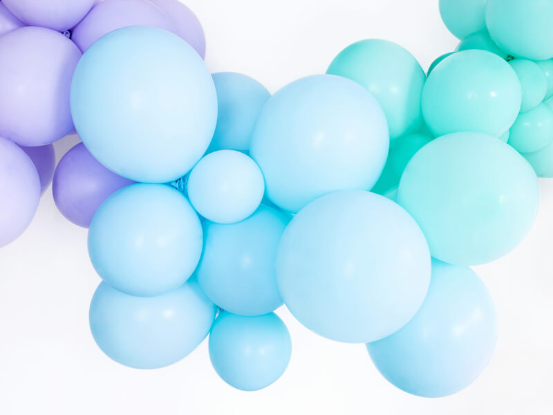 BALLONGER | 10-pack | Ljusblå pastell