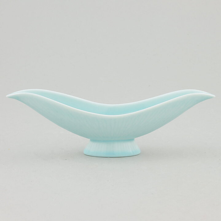 Gunnar Nylund (Paranta 1954) Blue Bowl with Wave Relief 17 cm