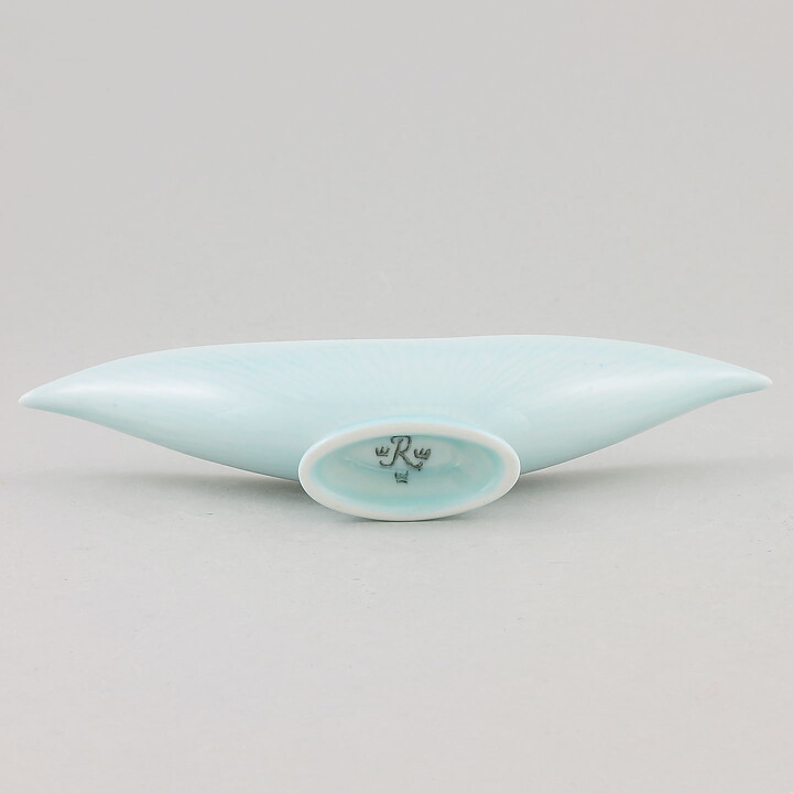 Gunnar Nylund (Paranta 1954) Blue Bowl with Wave Relief 17 cm