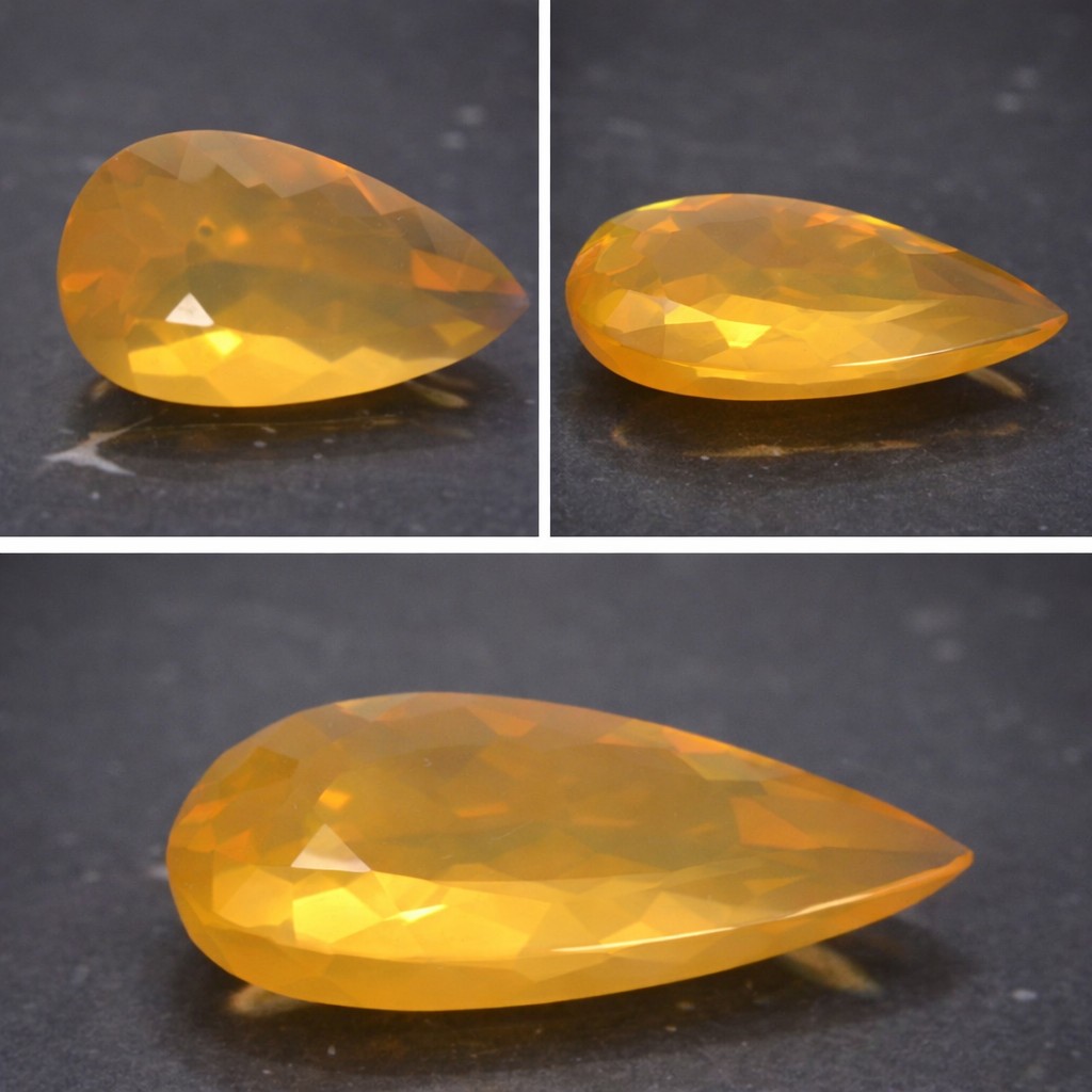 Ópalo de fuego genuino perfecto natural raro grande de 6,50 ct