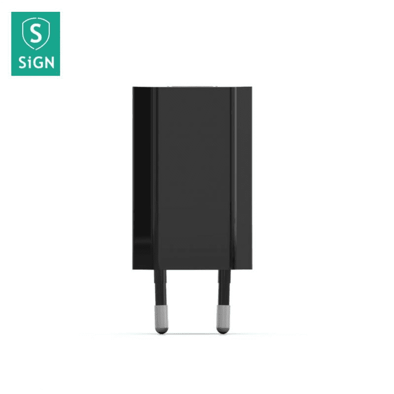 SiGN USB-C Laddare 1A, 1m - Svart - 2