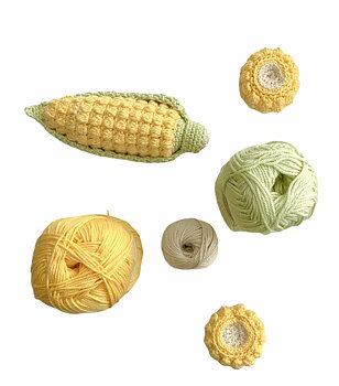 Mönster med garn till majskolv