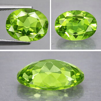 Piedra preciosa de peridoto genuino de alta calidad de gran lujo de 2,09 ct