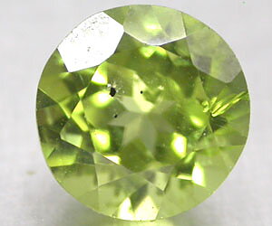Piedra preciosa de peridoto natural redonda magníficamente hermosa de 1,46 ct de 6,9 ​​mm