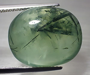 Prehnita de rutilo natural única muy grande de 15,43 ct