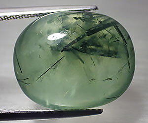 Prehnita de rutilo natural única muy grande de 15,43 ct