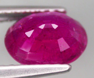 Turmalina rubelita natural genuina muy rara de 1,02 ct - 2