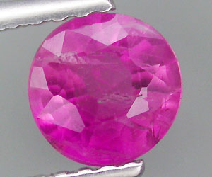 Piedra preciosa de turmalina rubelita genuina redonda muy rara de 5,7 mm - 3