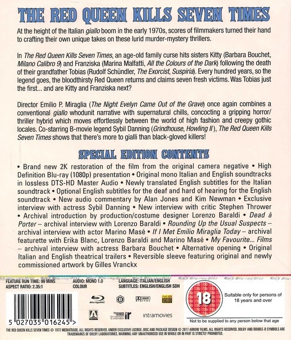Red Queen Kills Seven Times (ej svensk text) (Blu-ray) - 2